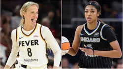 Sophie Cunningham left Angel Reese right.