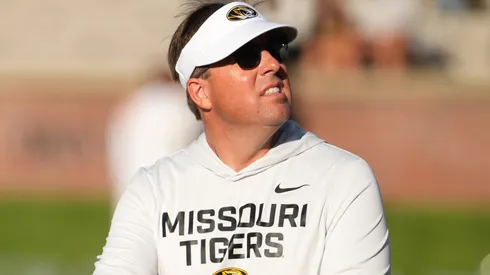 Head coach Eliah Drinkwitz of the Missouri Tigers.