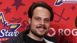 Auston Matthews during 2024 NHL All-Star Thursday at Scotiabank Arena.