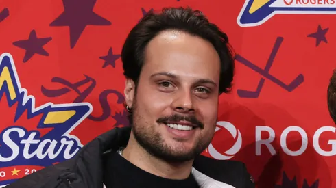 Auston Matthews during 2024 NHL All-Star Thursday at Scotiabank Arena.