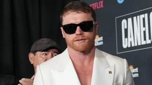 Canelo Alvarez during a press conference