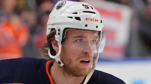 Connor McDavid at KeyBank Center on January 2, 2020 in Buffalo, New York