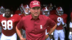 University of Alabama head coach Bill Curry leads his team in 1989.