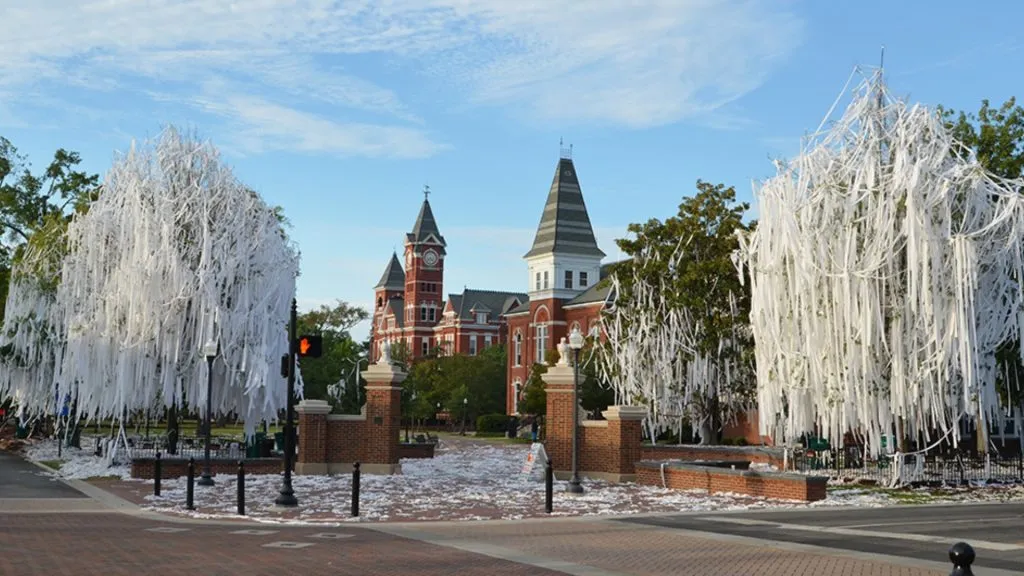 Toomer’s corner in Auburn (Source: On The Lawn – Auburn University)