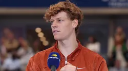 Jannik Sinner speaks after losing to Carlos Alcaraz a the US Open final.