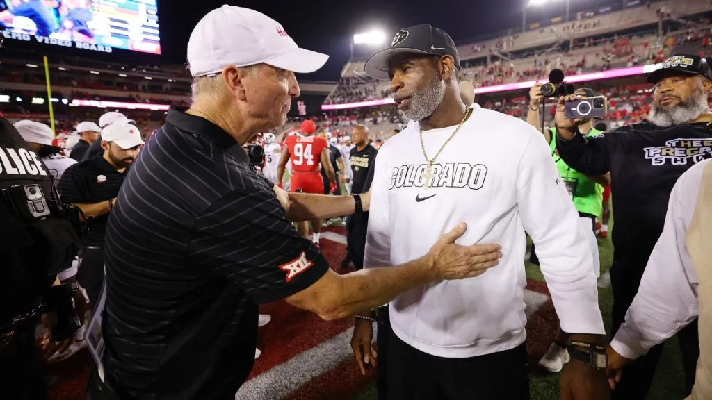 Deion Sanders and Willie Fritz