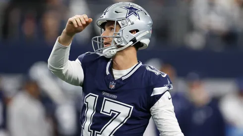 Brandon Aubrey #17 of the Dallas Cowboys