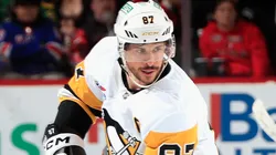 Sidney Crosby skates during an NHL game.