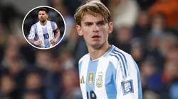 Nico Paz of Argentina looks on against Venezuela.