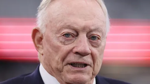 Owner Jerry Jones of the Dallas Cowboys looks on.
