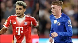 Luis Diaz of Bayern Munich and Cole Palmer of Chelsea.