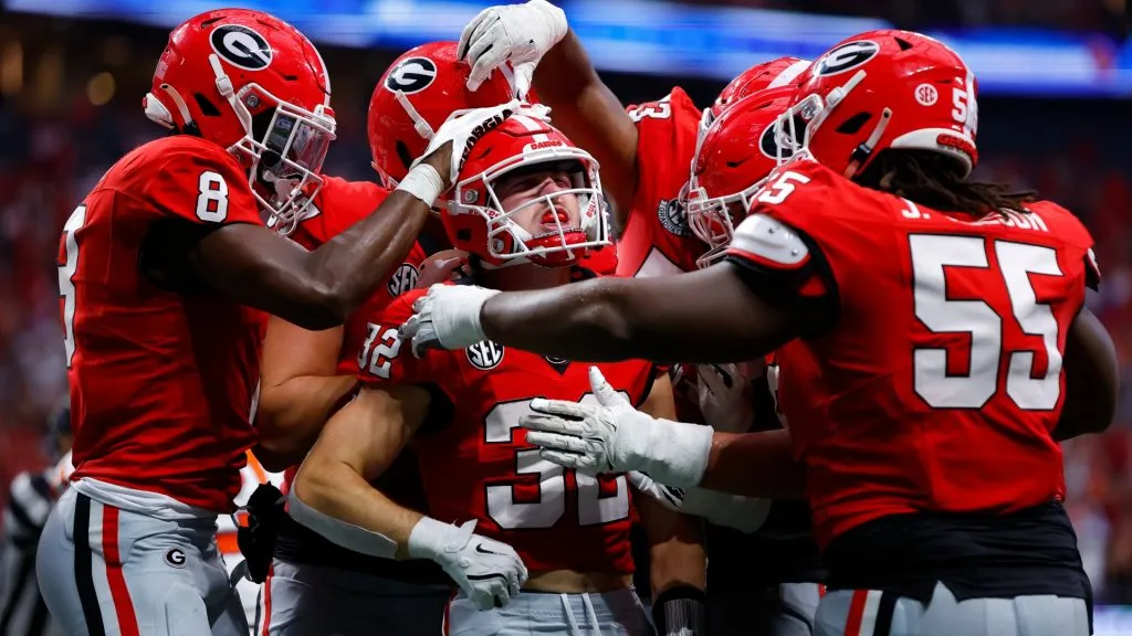 Cash Jones #32 of the Georgia Bulldogs in 2024. (Source: Todd Kirkland/Getty Images)