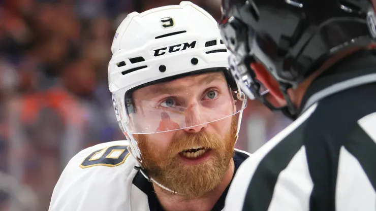 Sam Bennett at Rogers Place on June 04, 2025 in Edmonton, Alberta, Canada.