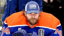 Stuart Skinner at Rogers Place on June 14, 2025.