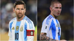 Lionel Messi and Franco Mastantuono of Argentina.