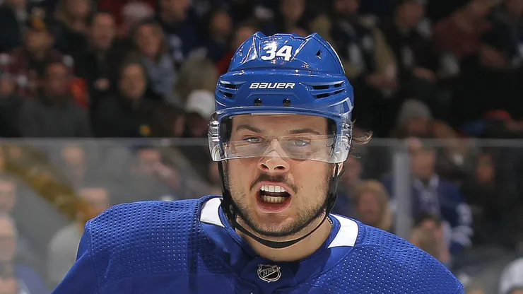 Auston Matthews at Scotiabank Arena on January 12, 2019 in Toronto, Ontario