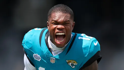 Travis Hunter of the Jacksonville Jaguars