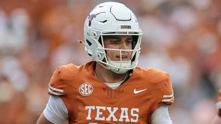 Arch Manning at Darrell K Royal-Texas Memorial Stadium on September 06, 2025.