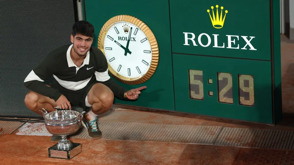 Carlos Alcaraz won the longest Roland Garros final ever against Jannik Sinner. (Julian Finney/Getty Images)
