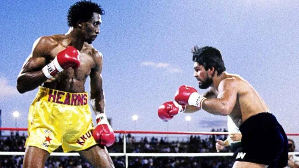 Thomas Hearns and Roberto Duran (Source: The Fight City)