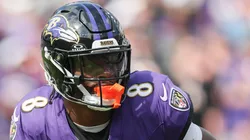 Lamar Jackson #8 of the Baltimore Ravens.