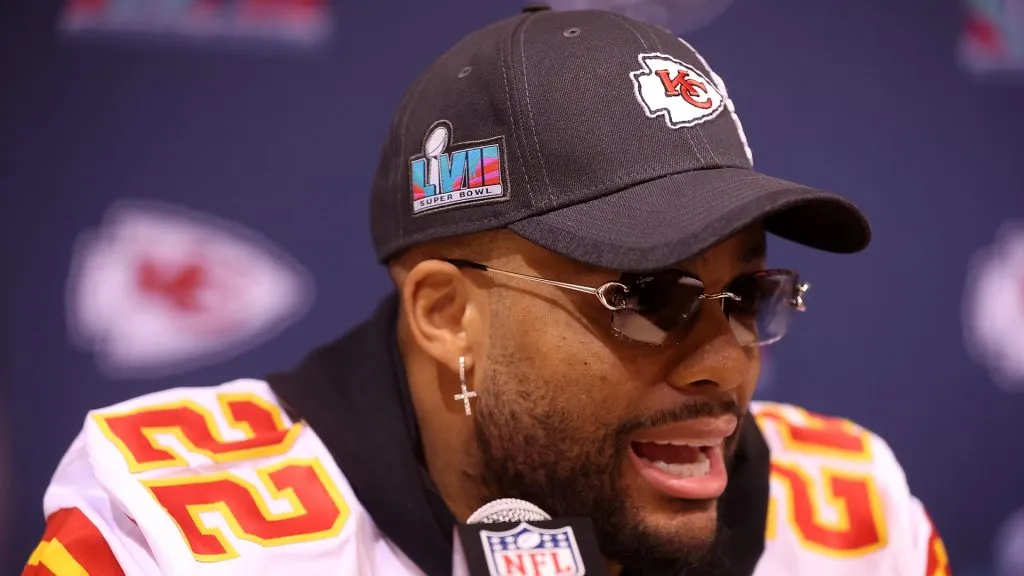 Juan Thornhill prior to Super Bowl LVII on February 07, 2023 in Scottsdale, Arizona.