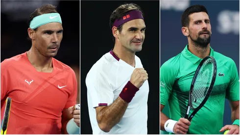 Rafael Nadal, Roger Federer, and Novak Djokovic.