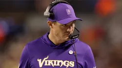 Head coach Kevin O’Connell of the Minnesota Vikings looks on.