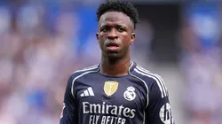 Vinicius Junior of Real Madrid looks on during a game.