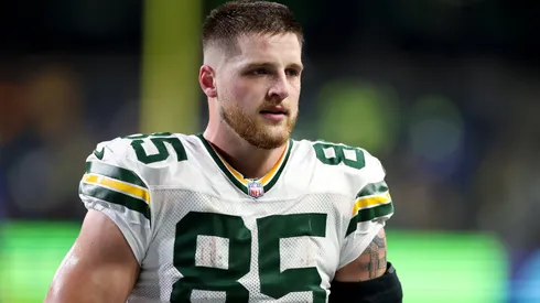 Tucker Kraft #85 of the Green Bay Packers.