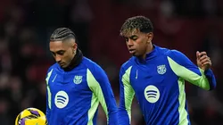 Lamine Yamal and Raphinha of FC Barcelona.