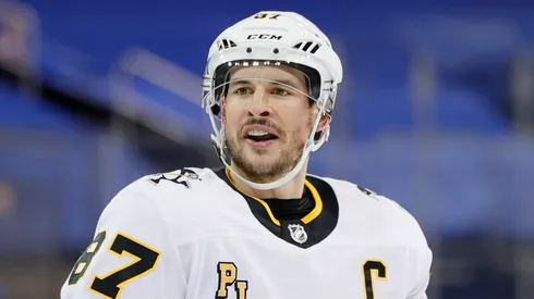 Sidney Crosby at Madison Square Garden on February 01, 2021 in New York City.