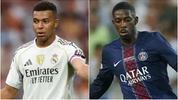 Kylian Mbappe of Real Madrid and Ousmane Dembele of Paris Saint-Germain.