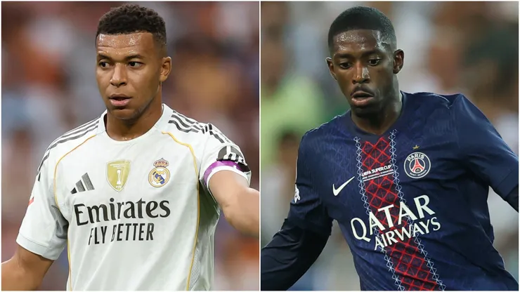 Kylian Mbappe of Real Madrid and Ousmane Dembele of Paris Saint-Germain.