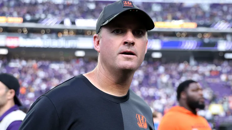 Head coach Zac Taylor of the Cincinnati Bengals looks on after a game.
