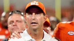 Dabo Swinney sings the Clemson Tigers anthem on September 06, 2025 in South Carolina.