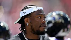 Derrick Henry looks on in during the NFL Preseason on August 23, 2025 in Maryland.
