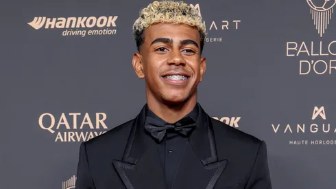Lamine Yamal attends the 69th Ballon D'Or Photocall.