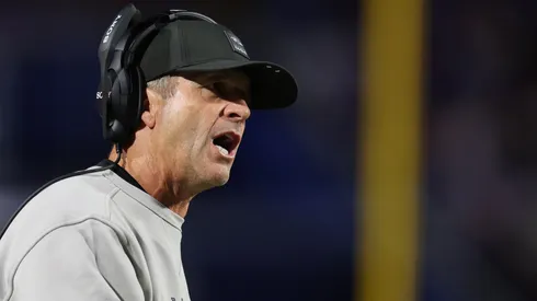 Head coach John Harbaugh of the Baltimore Ravens.