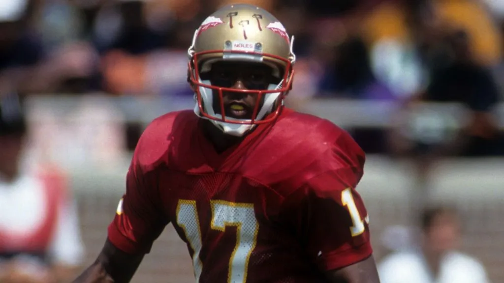 Charlie Ward #17 of the Florida State Seminoles in 1993. (Source: Scott Halleran/Getty Images)