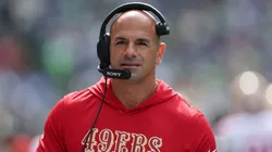 Robert Saleh of the San Francisco 49ers looks on during the second quarter in 2025.