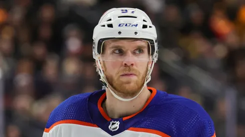 Connor McDavid at T-Mobile Arena on March 28, 2023 in Las Vegas, Nevada.