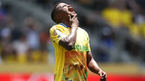 Teboho Mokoena reacts during a game.