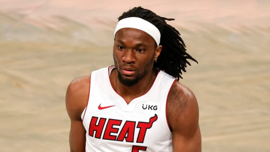 Precious Achiuwa in action for the Heat.