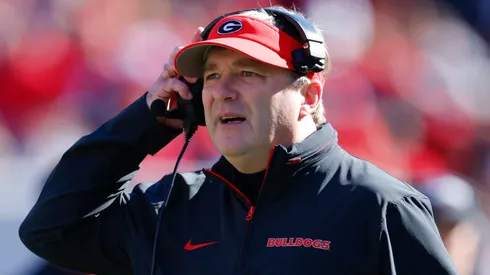Kirby Smart at Sanford Stadium on November 23, 2024 in Athens, Georgia.