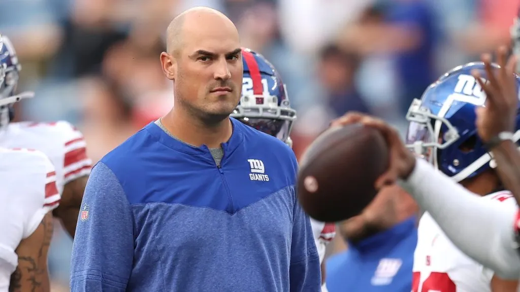 Mike Kafka of the New York Giants in 2022. (Source: Maddie Meyer/Getty Images)