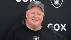 Offensive coordinator Chip Kelly of the Las Vegas Raiders in 2025.