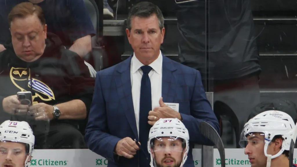 Mike Sullivan of the New York Rangers in 2025. (Source: Bruce Bennett/Getty Images)