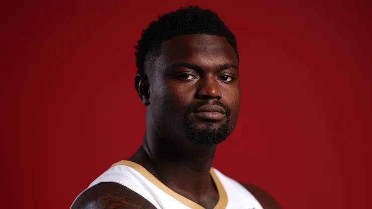 Zion Williamson #1 of the New Orleans Pelicans poses during Media Day.