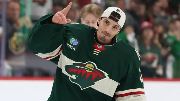 Andre Fleury reacts after losing in Game Six of the First Round of the 2025 Stanley Cup Playoffs.